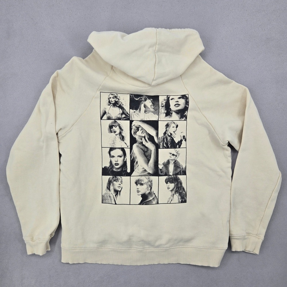 Taylor Swift Medium Beige The Eras Tour Graphic Hoodie Music Streetwear